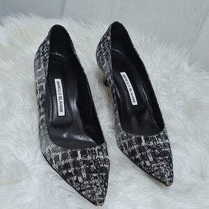 Manolo Blahnik BB Grey Pump Heels Size 8.5